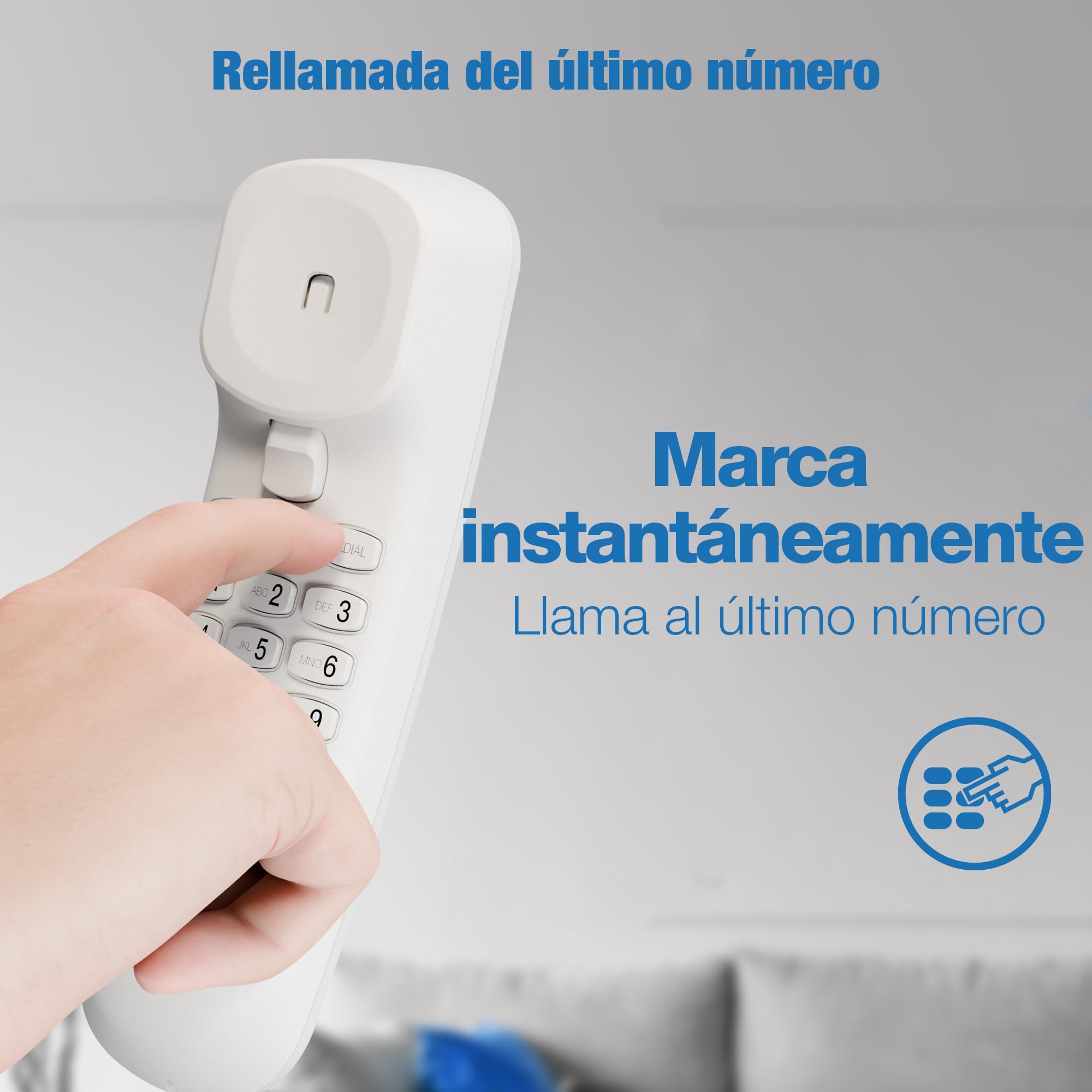 VTech Trimstyle teléfono Fijo con Cable, Control Volumen del Timbre y del Auricular, rellamada último número, Compatible con audífonos,sin alimentación eléctrica, Apto para sobremesa o Pared | CD1100 — view 6