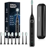 Vista 9 de Operan - Cepillo de dientes eléctrico recargable sónico para adultos y niños, con 5 modos, temporizador inteligente de 2 minutos, resistente al agua