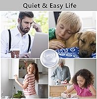 Vista 7 de Tope de goma para pomo de puerta, parachoques de perilla de puerta para pared, 36 topes de puerta pequeños y 20 almohadillas para parachoques, tope