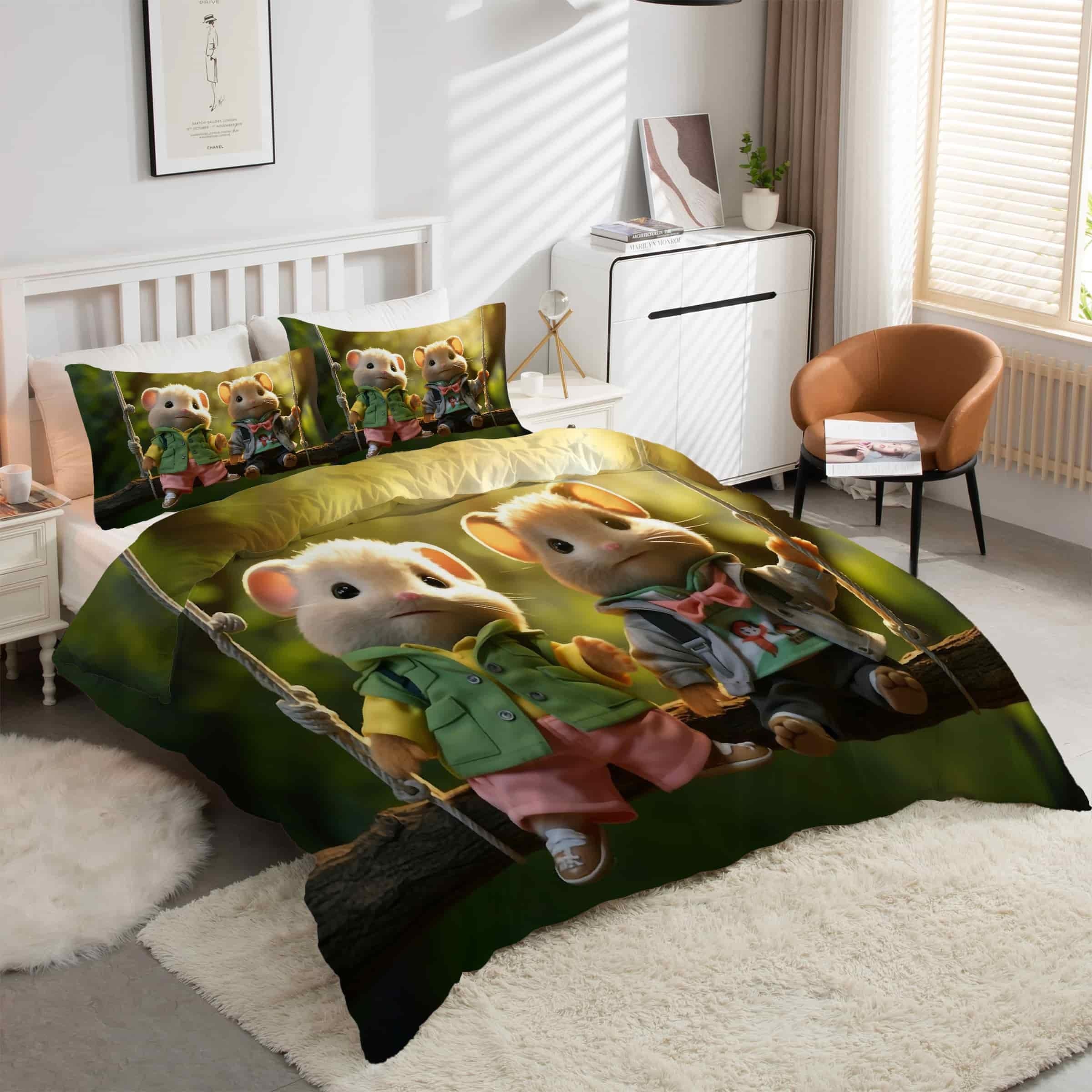 Housse de couette 240x260 hamster pour transformer l'ambiance de la chambre