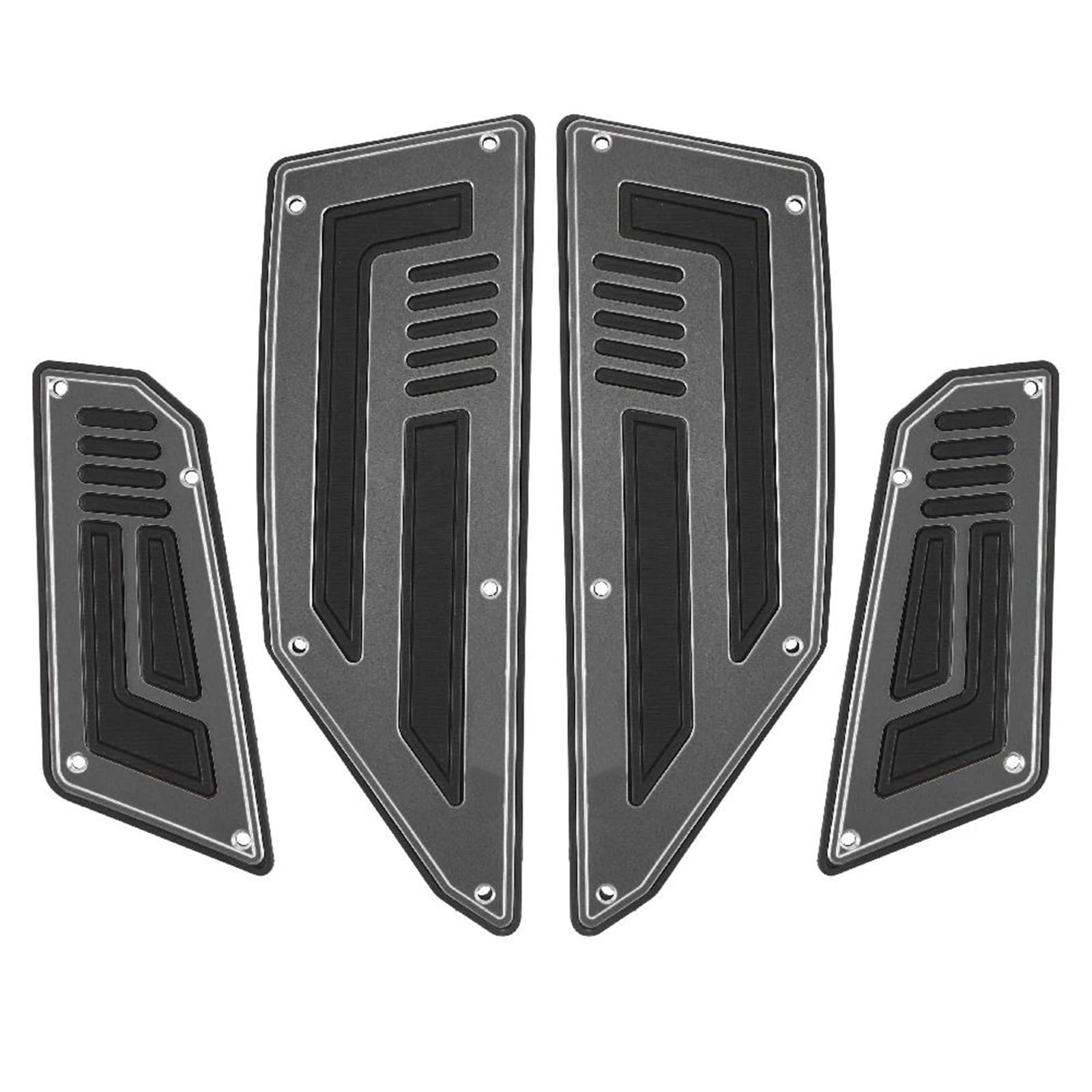 Plaques de repose-pieds pour Yamaha TMAX 530 et 560 en aluminium brossé haut de gamme