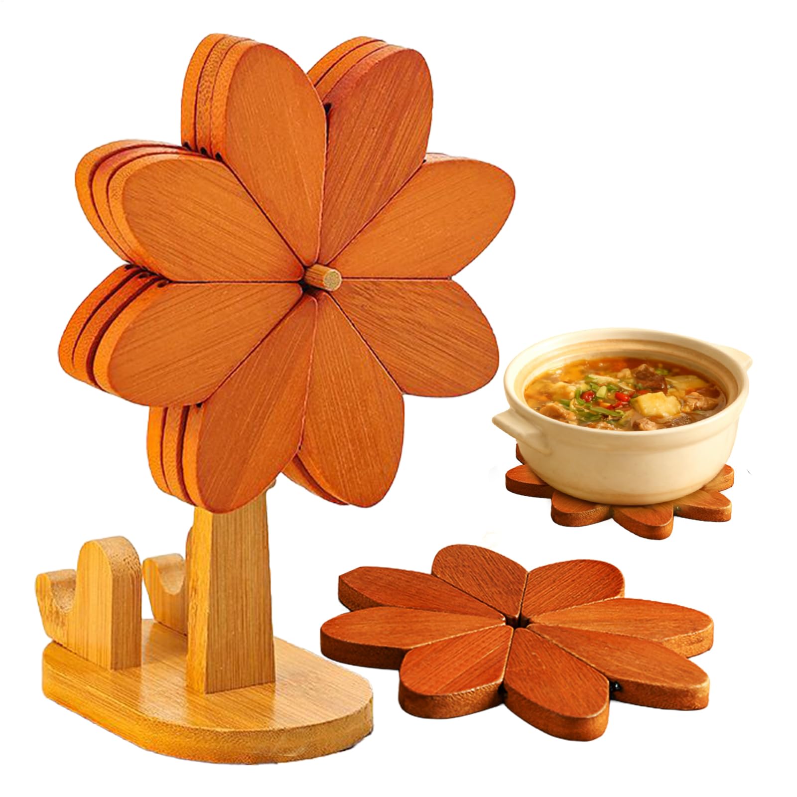 Dessous de verre en bois noble, décoration de table haut de gamme
