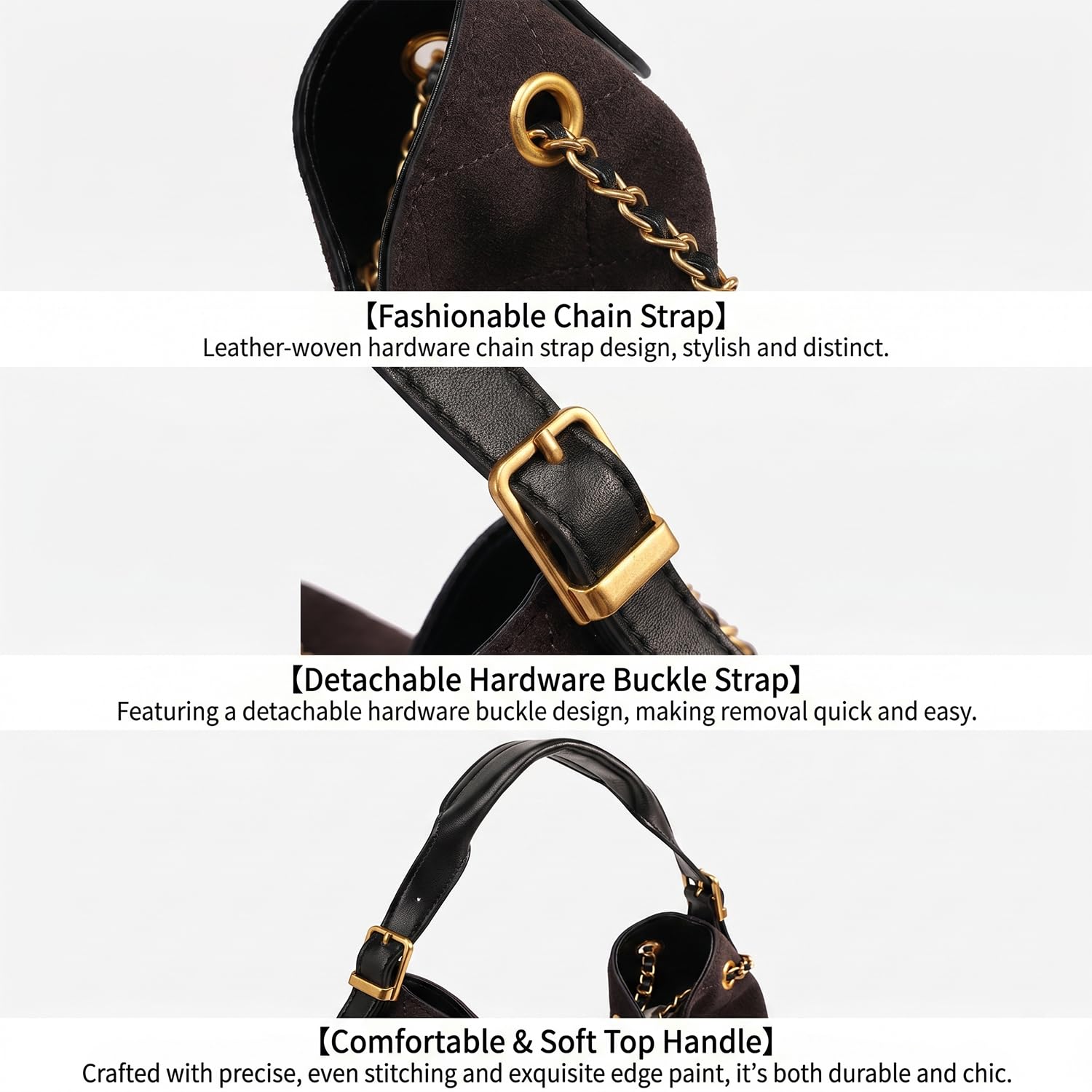 Bolso Bowling de Piel de Curtido Vegetal para Mujer, Bolso de Axila Vintage y Bolso de Hombro de Cuero Auténtico, Bolso de Mano Clásico para la Oficina y el Diario Marrón Oscuro