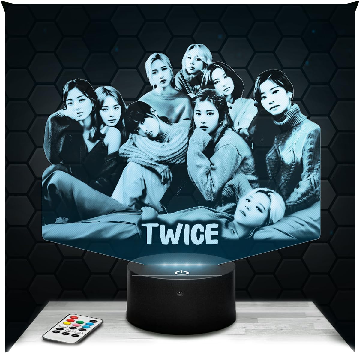 Lampephoto.fr - Twice 3D Lamp 3D Twice K-pop Object, Korean Pop, Korean Gift idea, Decoration, Soft Light Night Light, Desk Decoration. Original Christmas, Gift Idea for Teenagers, Mechandising TOP