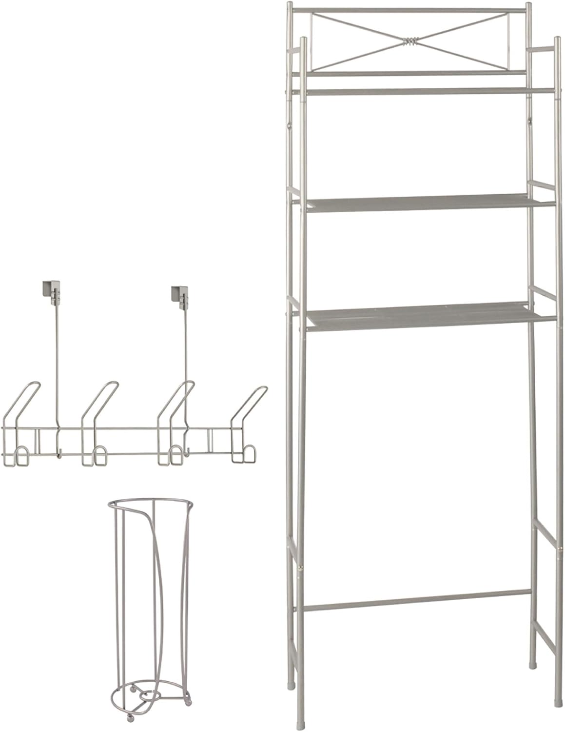 LDR INDUSTRIES 163 3000SN 3PC BATH ORGANIZER KIT SATIN NICKEL, NICKLE