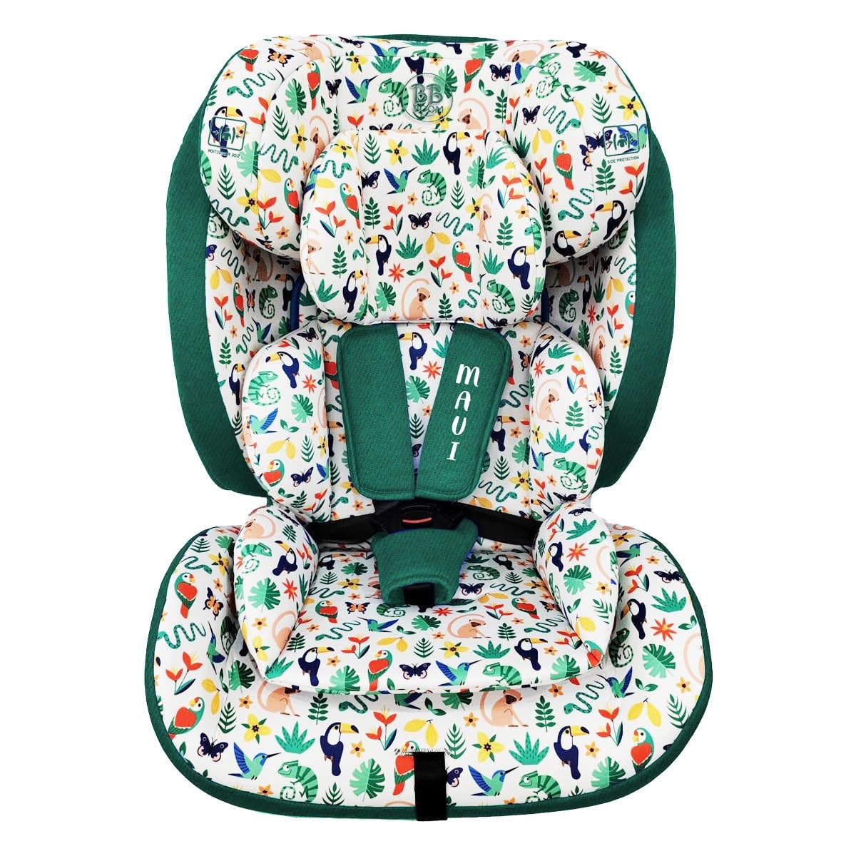 MAUI Siège-auto ceinturé évolutif R129 76-150 cm pour enfant Jungle