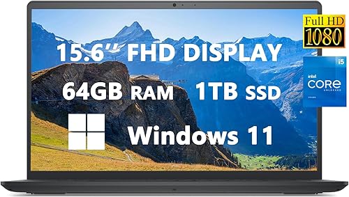 DELL Computadoras portátiles Inspiron 15 3520 2023 para estudiantes y negocios, pantalla LED FHD de 15.6 pulgadas de 120 Hz, Intel Core i5-1135G7,
