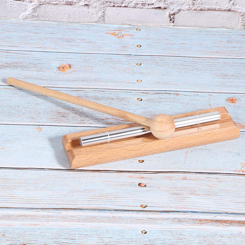 Carillon per Meditazione, Carillon a Mano Solista Campanello per Meditazione in Legno Campana per Strumento a Percussione Solista Campana a Mano per Insegnante per Preghiera, Yoga, Aula