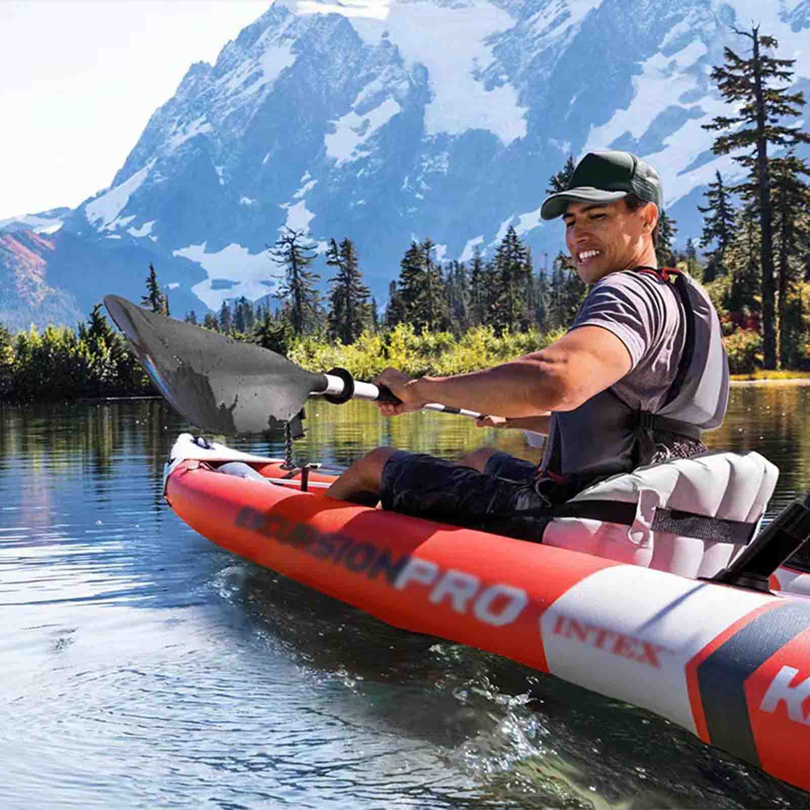 FJAUOQ Canoë Gonflable 2 Personnes Bateau d'assaut Bateau Pneumatique en Caoutchouc Bateau Gonflable Bateau De PêChe Fond Dur Kayak Bateau pour Les Sports Nautiques Natation Plage Utilisat