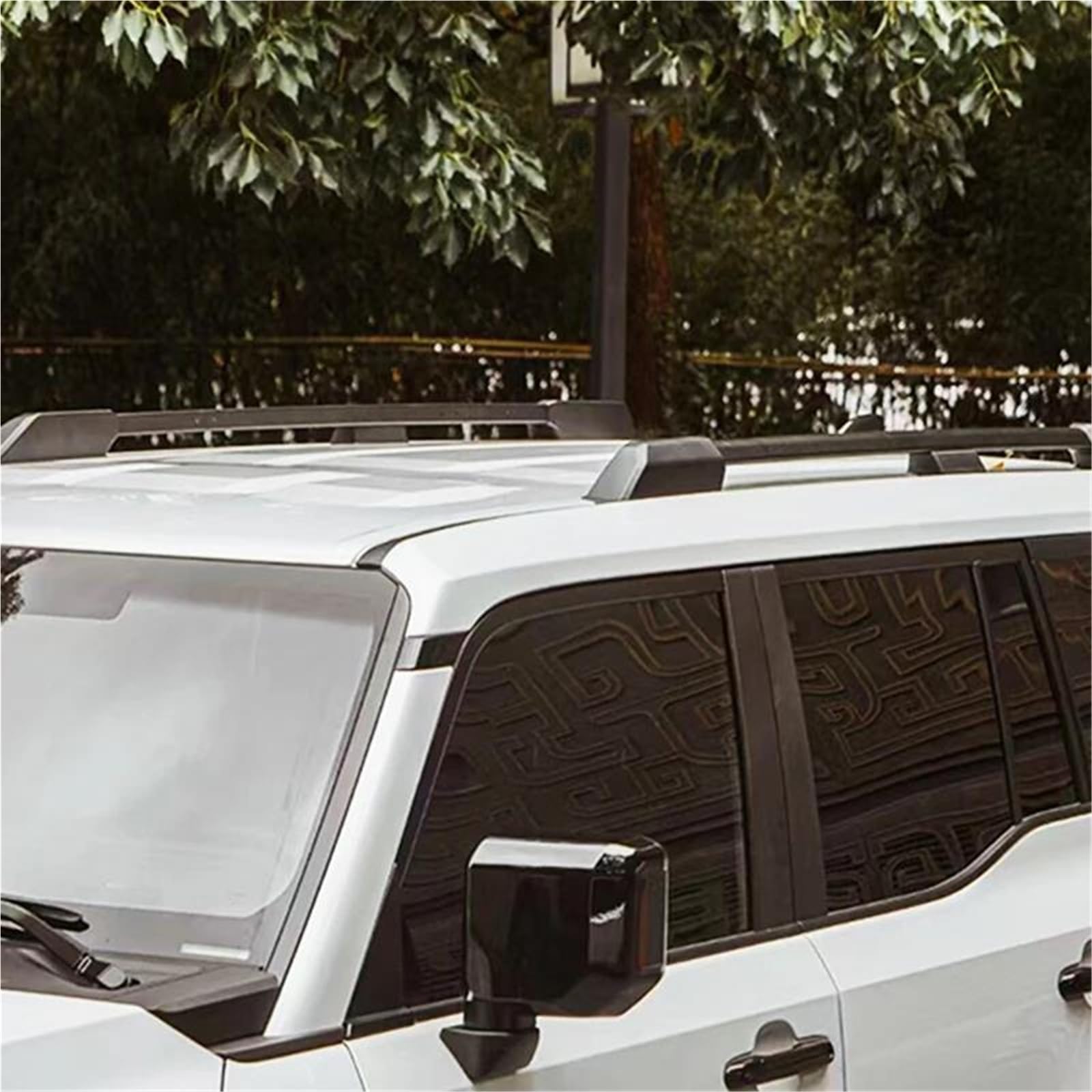 Genérico Barras de Techo para Toyota para Land para Cruiser 250 LC250 J250 2024 2025 2026 Decoración Negra Rieles De Techo Barras Portaequipajes Accesorios De Coche Portaequipajes