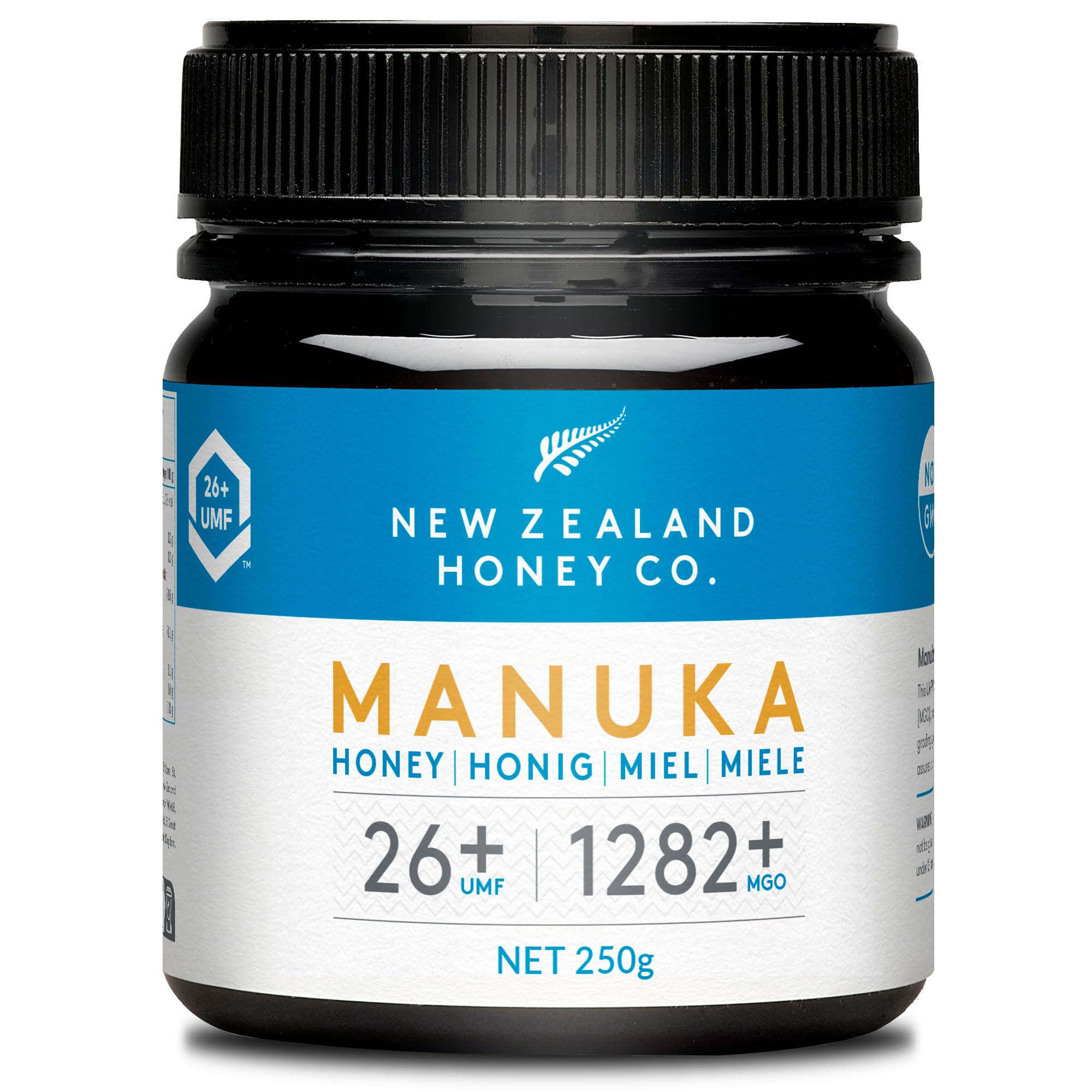 New Zealand Honey Co. Manuka Honig UMF 26+ / MGO 1282+ | 250g / Aktiv und Roh - Hergestellt in Neuseeland - Raw Honey - Rohhonig