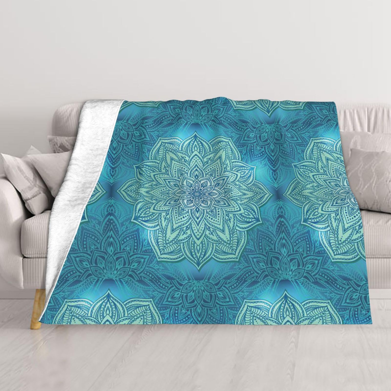 Couverture chaude contre le froid plaid lit canapé bleu doux