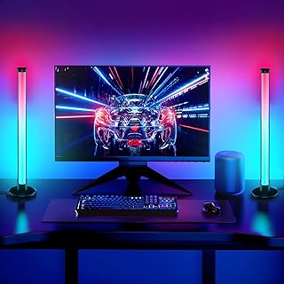 ELOUYCKE Smart LED Lightbar 2er Set, RGB Lampe TV Hintergrundbeleuchtung funktioniert Sync mit Musik und APP Control Steuerung für Gaming, Filme, PC, Raumdekoration