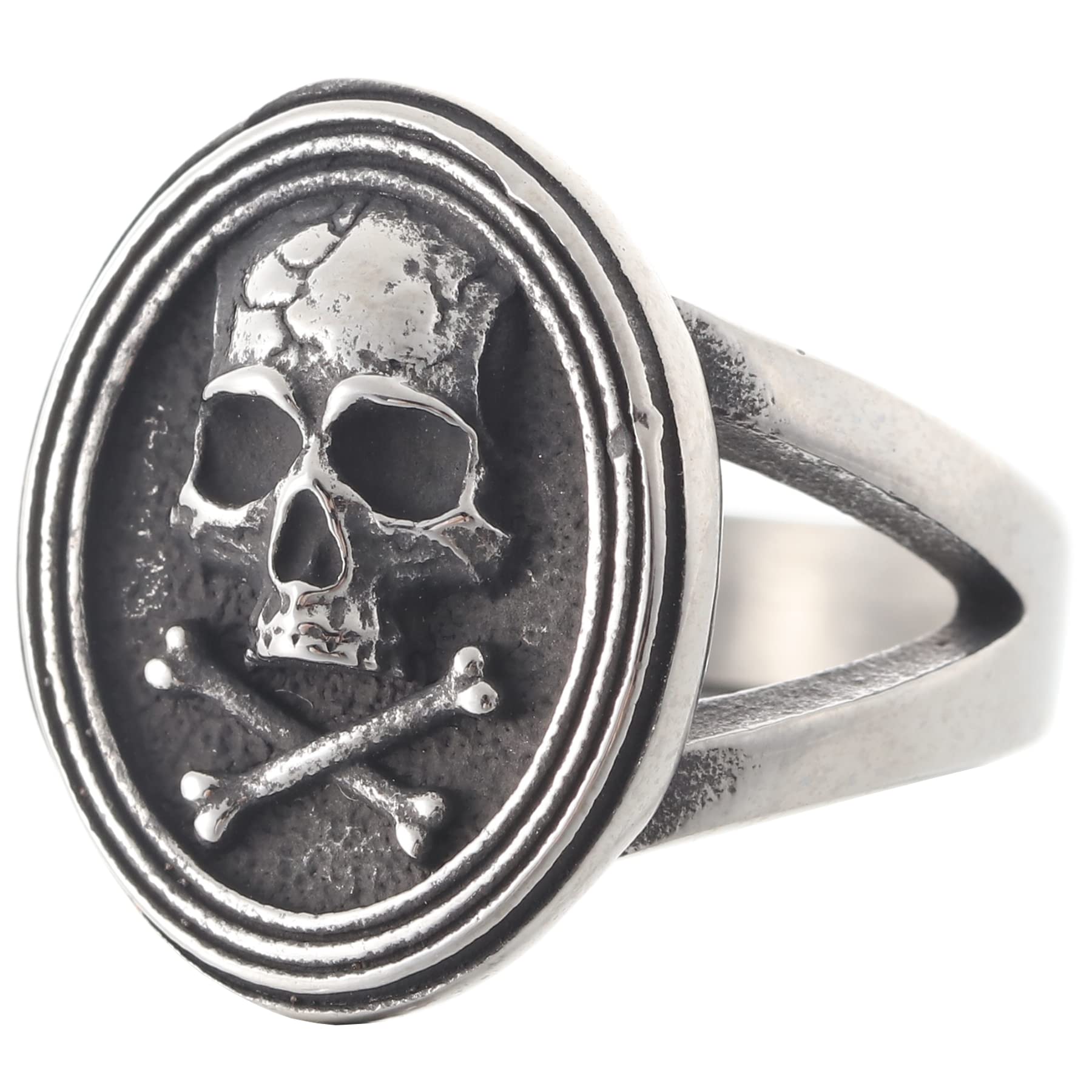 2023 Skull Ring Cool Evil Death Punk Rock Stainless Steel Rings Aly Style Jewelry