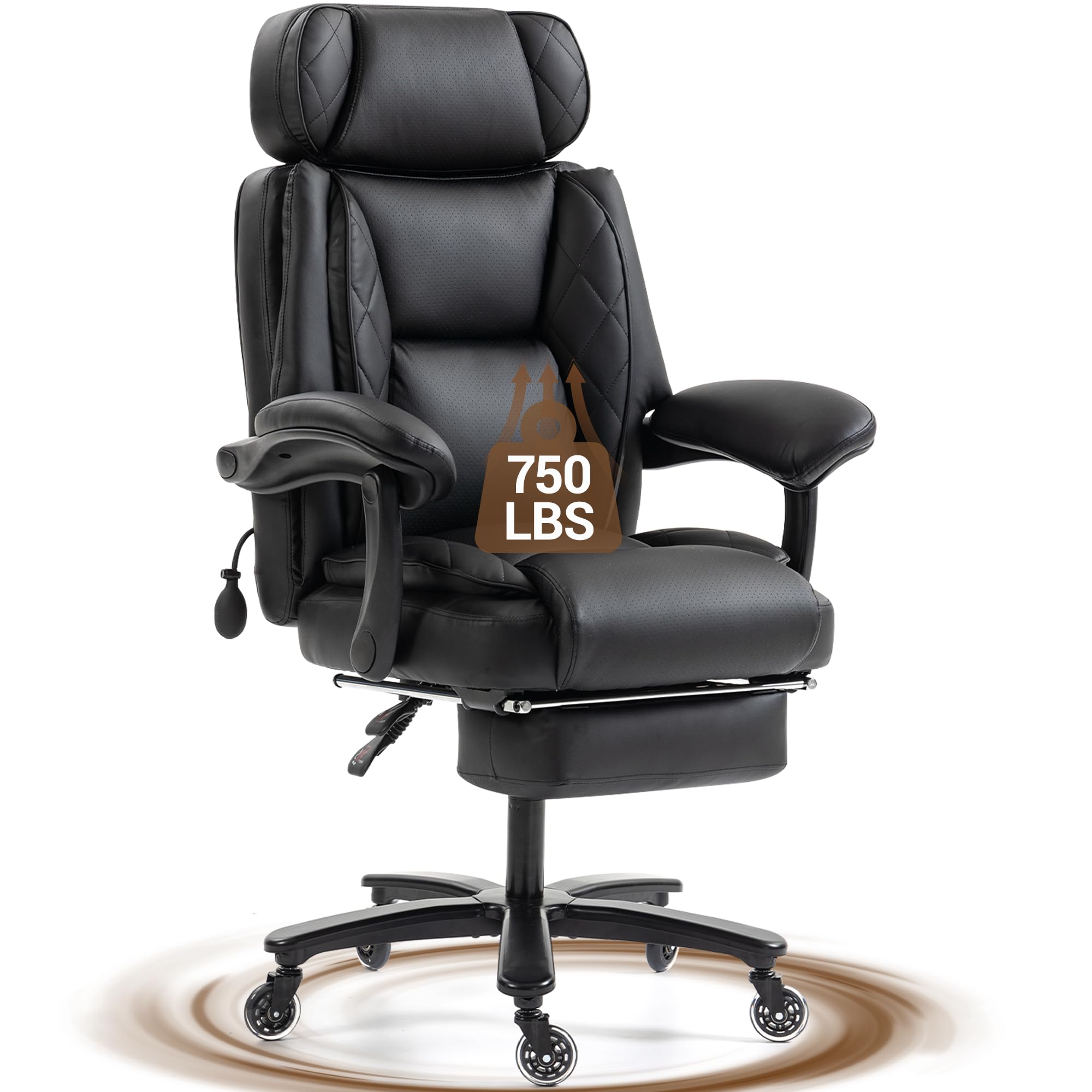 Amazon.com: WiNVO 750 LBS Big and Tall Executive Home Office Chair