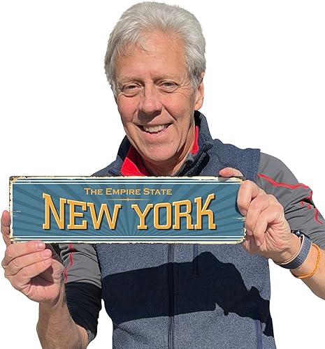 Miniatura 141 de SmartSign Letrero de metal vintage con texto en inglés "The Lone Star State" de 4 x 14 pulgadas, aluminio inoxidable de 40 mil con abrigo Texas