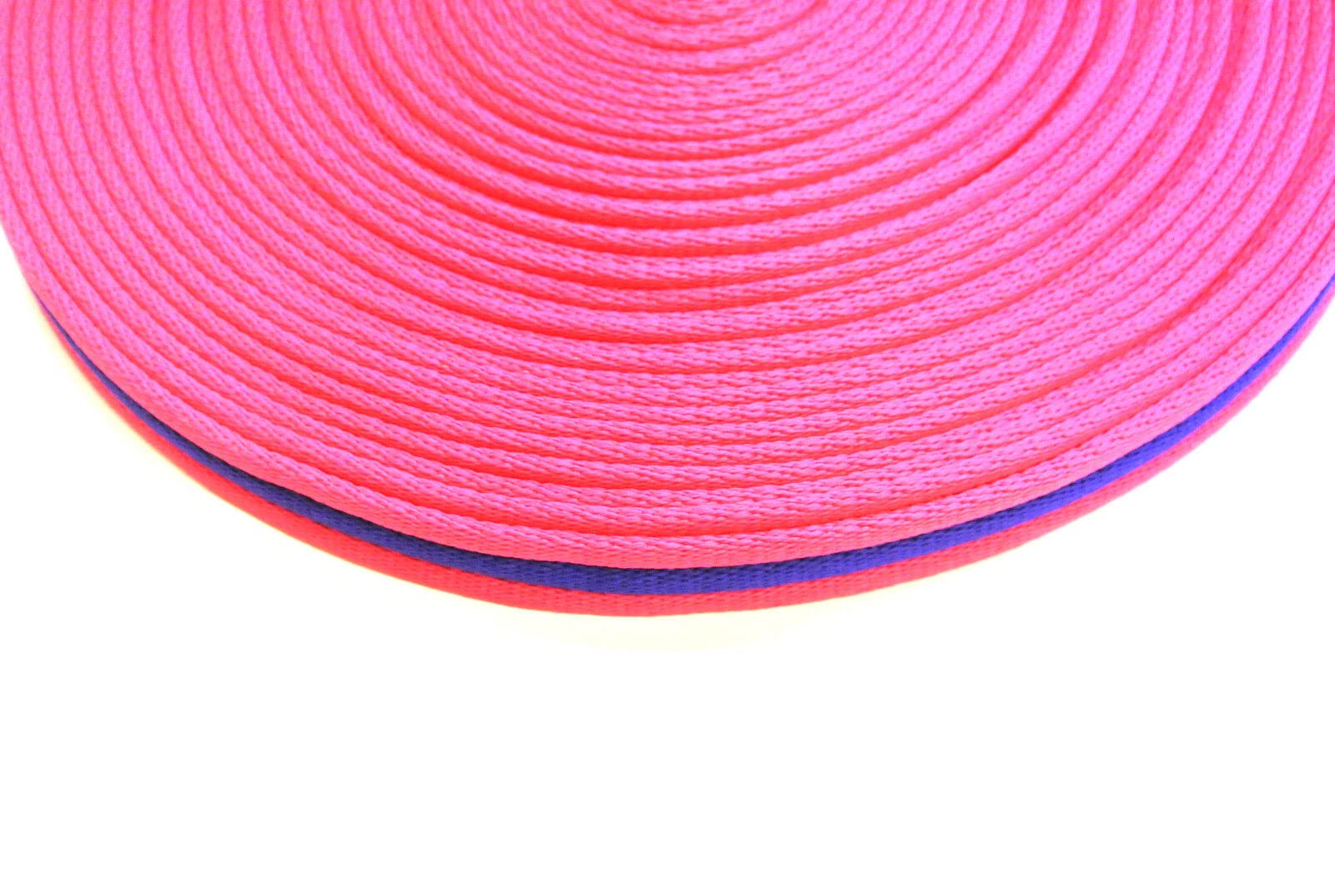 20mm Polyester Air Webbing Heavy Duty Strap For Backpacks Handles Bags Straps Dog Leads Collars (5 Metres, Pink/Purple)
