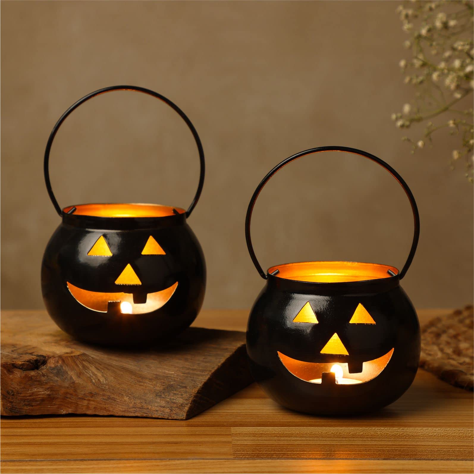 Dudki Halloween Face Votive Candle Holder Stand Antique Hanging Tealight Lantern for Home Decorations, Birthday Parties, Christmas Indoor, Outdoor Décor, Black (Black 1) (B0BCF8R1P7) Amazon Price History, Amazon Price Tracker