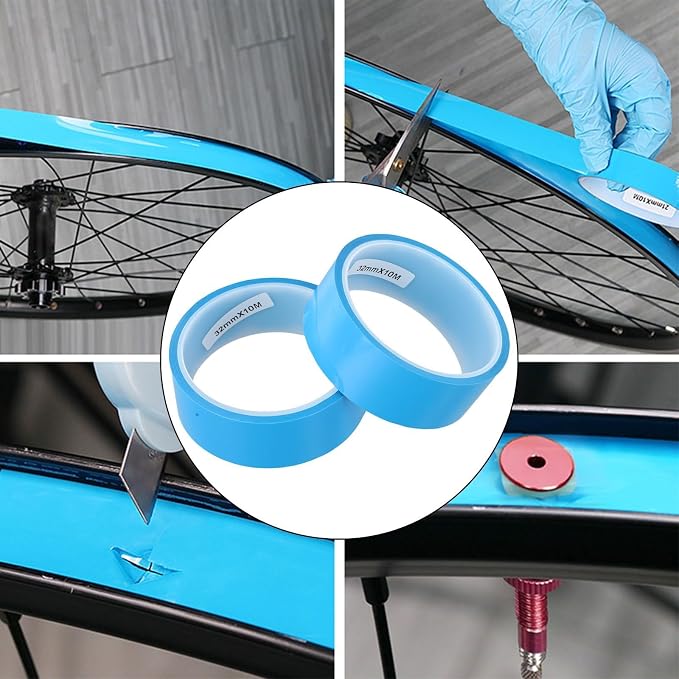 Cintas para llantas de bicicleta 32/34mm x 10m, PET Tubeless miniatura 6