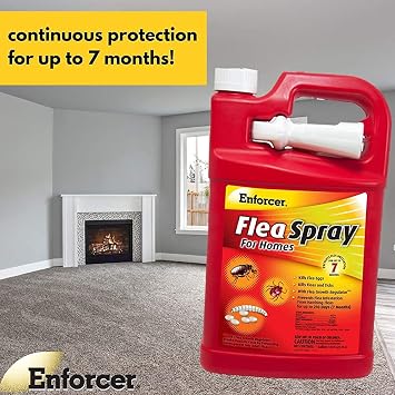 Enforcer Flea Spray for Homes - 1 Galllon (Case of 4) - EFSH128 - Prevents Infestation for up to 7 Months from Hatching Fleas