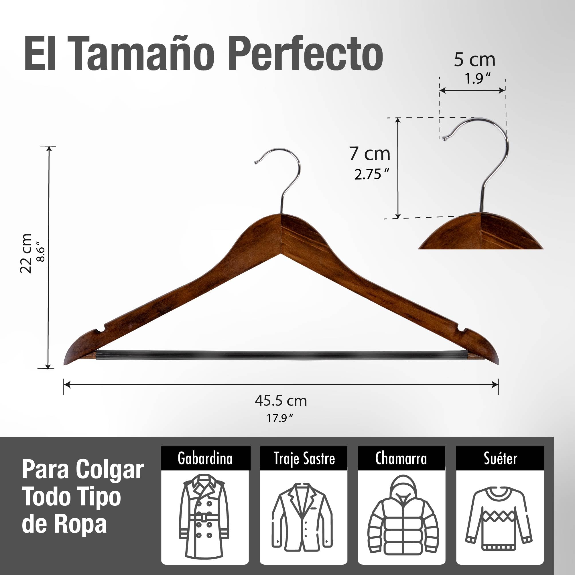 Clothes Hanger Talla 30 En Vestido Closet Para Ropa SimpleLife 30