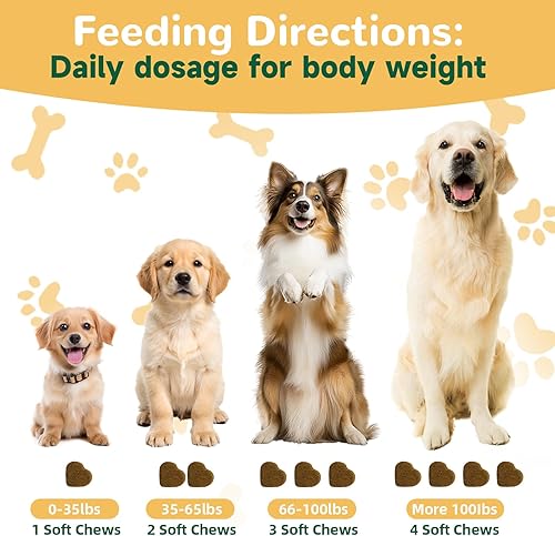 Miniatura 7 de Masticables calmantes de cáñamo para perros, bocaditos calmantes con aceite de cáñamo - tratamiento antiansiedad y alivio del estrés para perros y