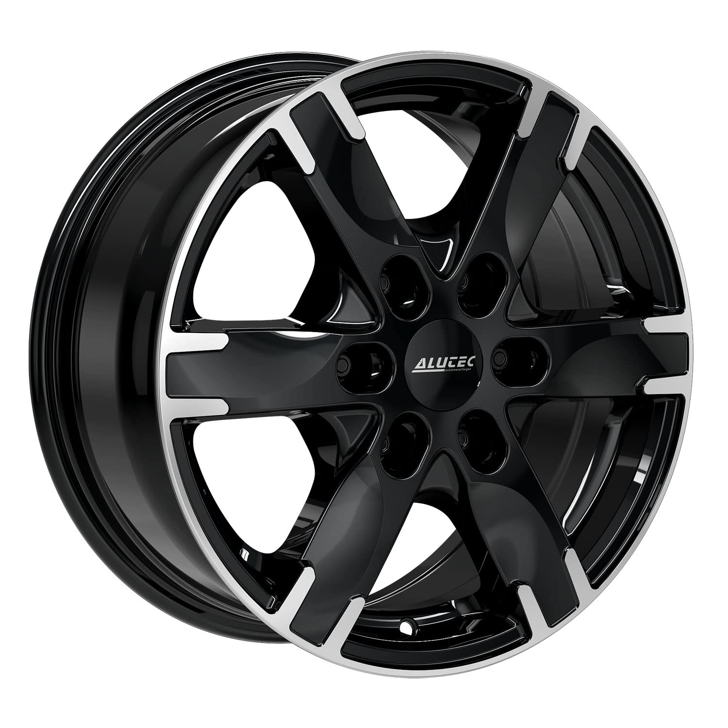 4 x Alutec felgi tytanowe 7.0Jx16 ET55 6 x 130 diamentowo-czarne, polerowane fronty kompatybilne z Volkswagen Crafter