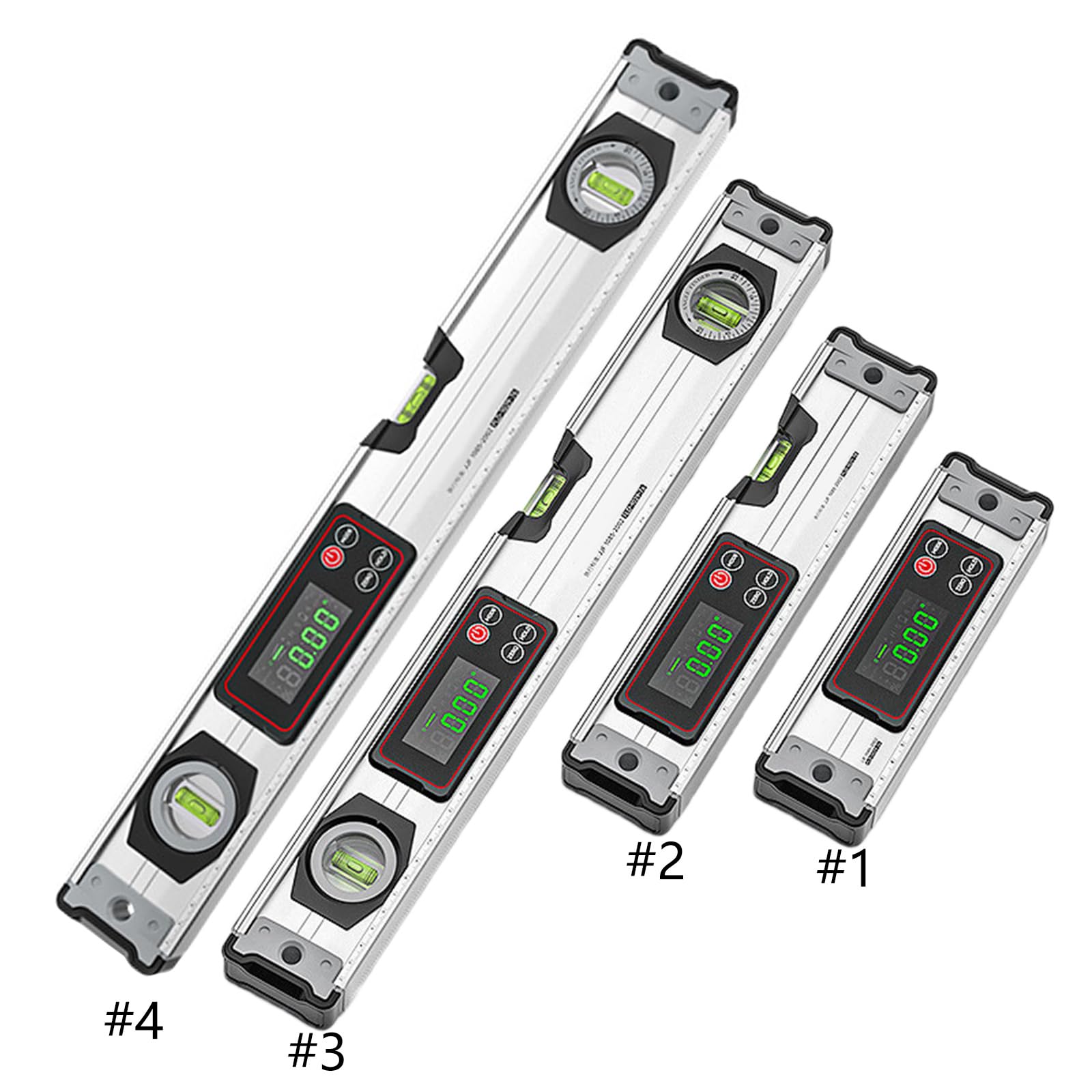 Transportadores digitales multifuncionales con sistemas de alertas de sonido, dispositivo de niveles digitales de aluminio para carpintería y construcción, instrumento de medición de construcción