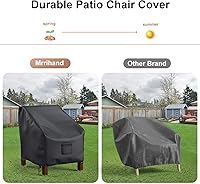Vista 3 de Mrrihand - Fundas impermeables para sillas de patio, fundas para asiento profundo, resistentes al aire libre