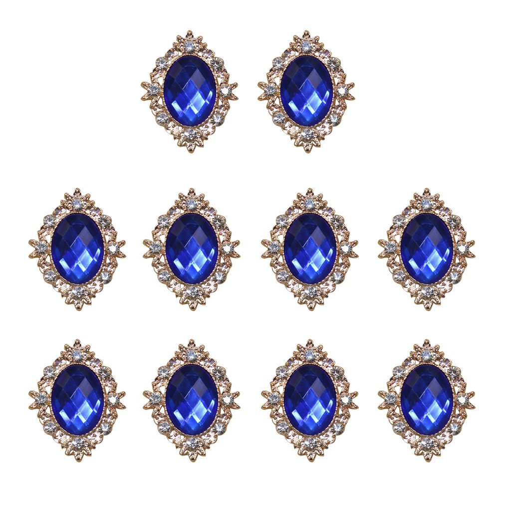 Mélange 60g De Perles Et Strass à Dos Plat 3-10mm - Bleu Et Blanc - Création
