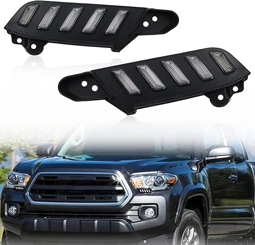 KEEGTBOX Switchback - Luz intermitente intermitente para faros delanteros, color blanco y ámbar, función intermitente secuencial, compatible con