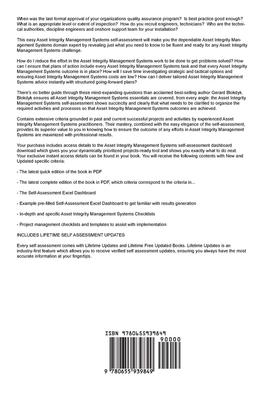 Asset Integrity Management Systems A Complete Guide - 2020 Edition