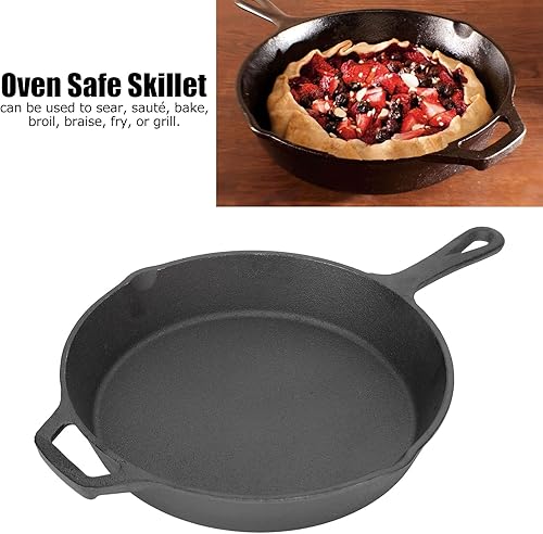 Miniatura 3 de Sartén de hierro fundido, sartén de hierro fundido de gran capacidad de 1 litro, sartén de confirmación de horno de calentamiento uniforme rápido,