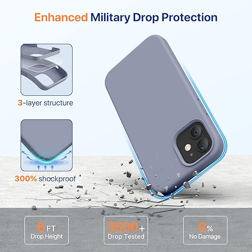 Miniatura 777 de Miracase - Funda diseñada para iPhone 11 con protector de pantalla, funda de goma de silicona líquida, protección total contra caídas y a prueba