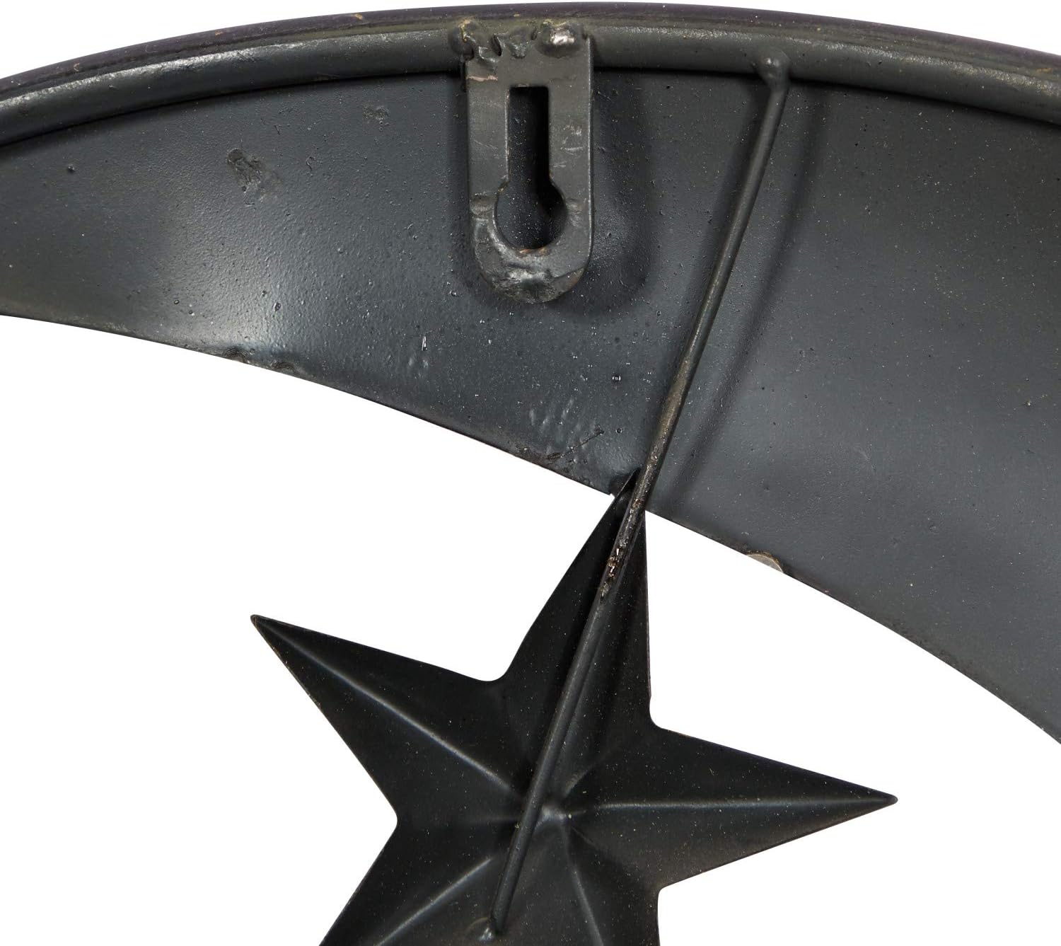 Red Metal Sun and Moon Indoor Outdoor Wall Decor