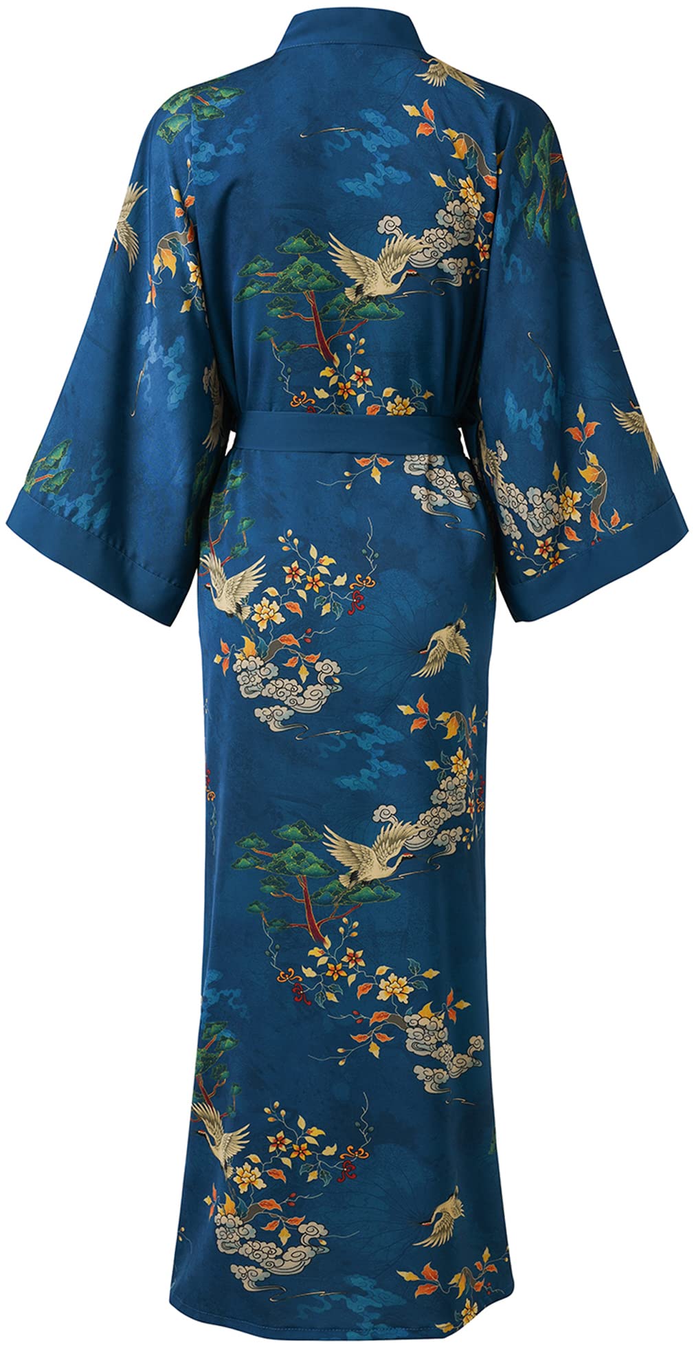 Damen Kimono Robe Lang Bademantel Nachthemd für Frauen
