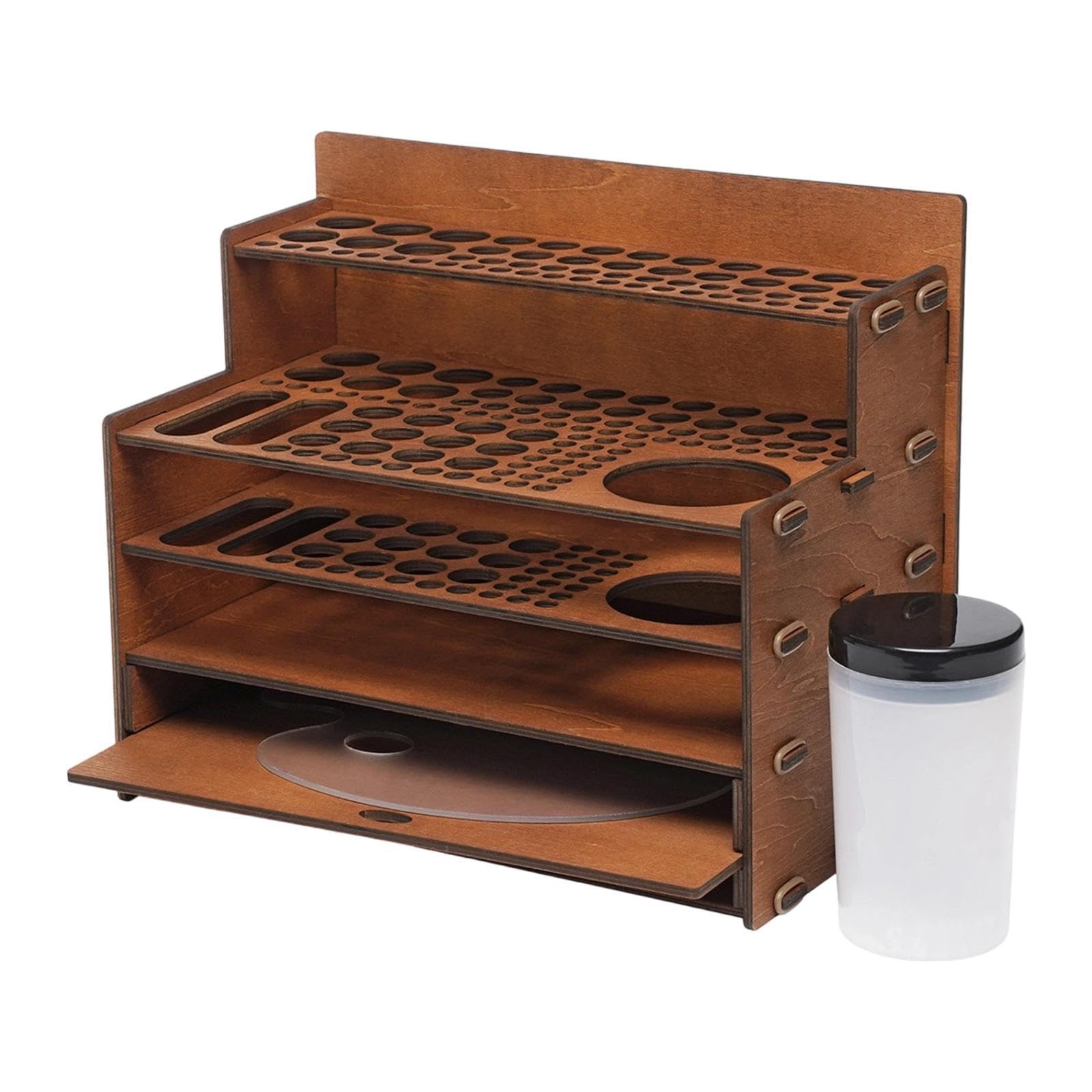 Organizador de Pinceles de Madera, Soporte de Escritorio, Soporte para Pinceles de Madera