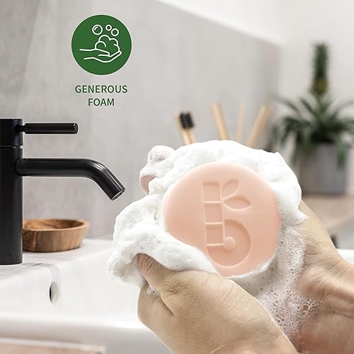 Miniatura 20 de Bambaw Jabón de afeitar para mujer 2.8 onzas Jabón de afeitar de aceite de albaricoque y vitamina E Barra de afeitar para todo