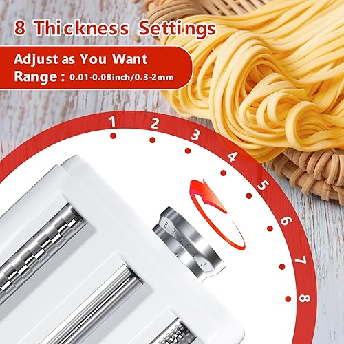 Miniatura 3 de Accesorio para hacer pasta para mezcladores Kitchenaid/Cuisinart, fabricante de fideos 3 en 1, juego de rodillos de pasta, cortador de espaguetis