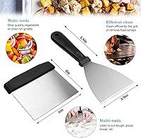 Vista 3 de Flat Top Griddle Accessories Set for Blackstone and Camp Chef, Professional Grill Spatula Set with Burger Spatulas Scraper, BBQ Tool Griddle
