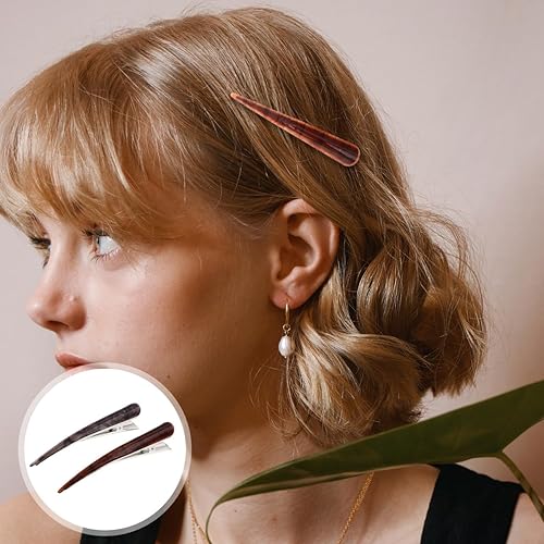 Miniatura 2 de Lazos de dientes grandes, pinzas para el pelo con pico de pato, agarre clásico para el cabello, pinzas de cocodrilo, horquillas para el cabello,