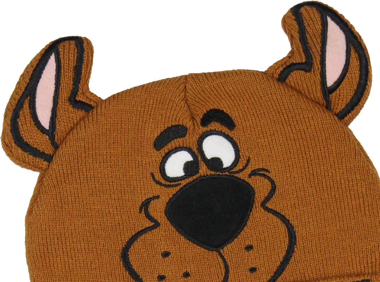 Scooby Doo Embroidered Face and Collar Design OSFM Costume Hat Beanie - Image 2