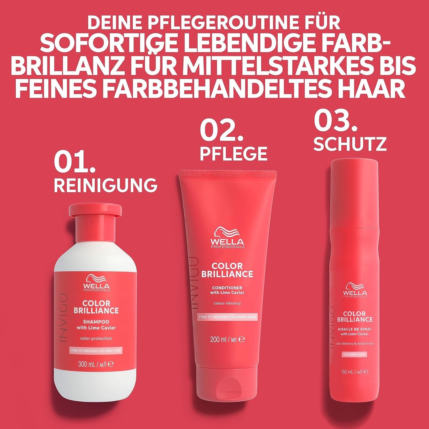 2er Wella Professionals Invigo Color Brilliance Vibrant Color Conditioner Fein/Normal, 1000ml