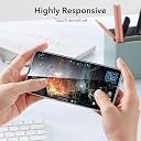 OpenTech® Tempered Glass Screen Protector Compatible for iPhone 14 Pro (6.1 Inches) (Transparent) Full Screen Coverage (Except Edges) with Easy Installation Kit gallery image