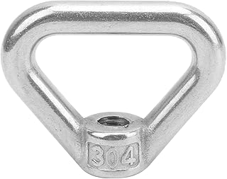 10pcs M8 Silver Screw Nut Lifting Eye Threaded Nut 304 Stainless Steel Triangle Ring Nut Eye Nut Fastener