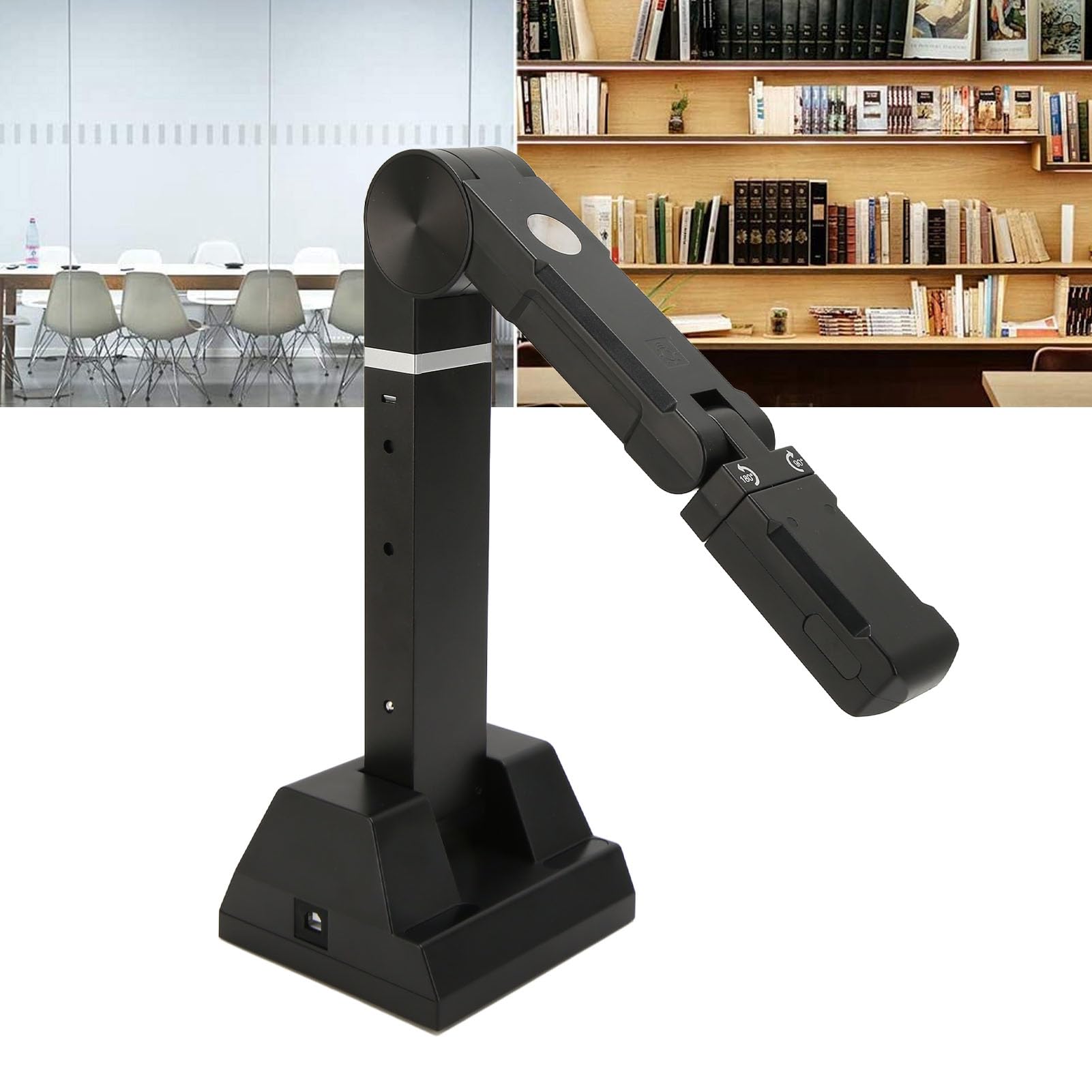 8MP Dokumentenscanner, Tragbar mit OCR Texterkennung, Intelligente Software für Unterricht und Ausweise