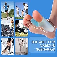 Vista 6 de Protector de cojín para juanetes, 10 paquetes de almohadillas correctoras de juanetes con separador para dedo gordo del pie, protector de gel