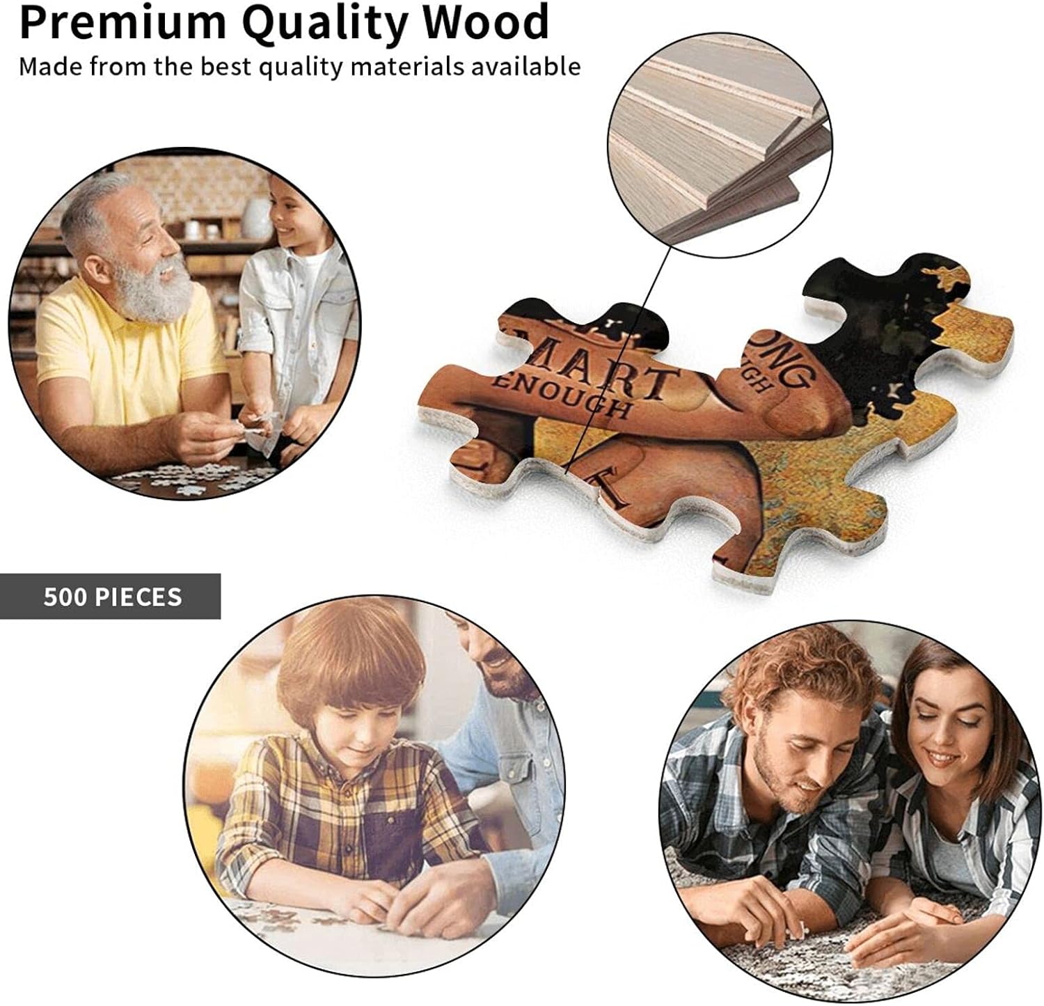 African American 1000 Pieces Jigsaw Puzzles for Adults and Teenagers Black Girl Art Wooden Puzzles Educational Intellectual Fun Family Game Inspirational Black Toy Gifts