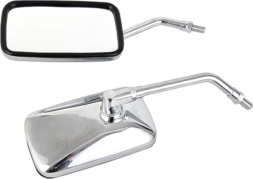 Miniatura 2 de Perno cromado de motocicleta universal para manillar retrovisor, espejos laterales para Harley Kawasaki Suzuki Aprilia Street Bike Cruiser Scooter