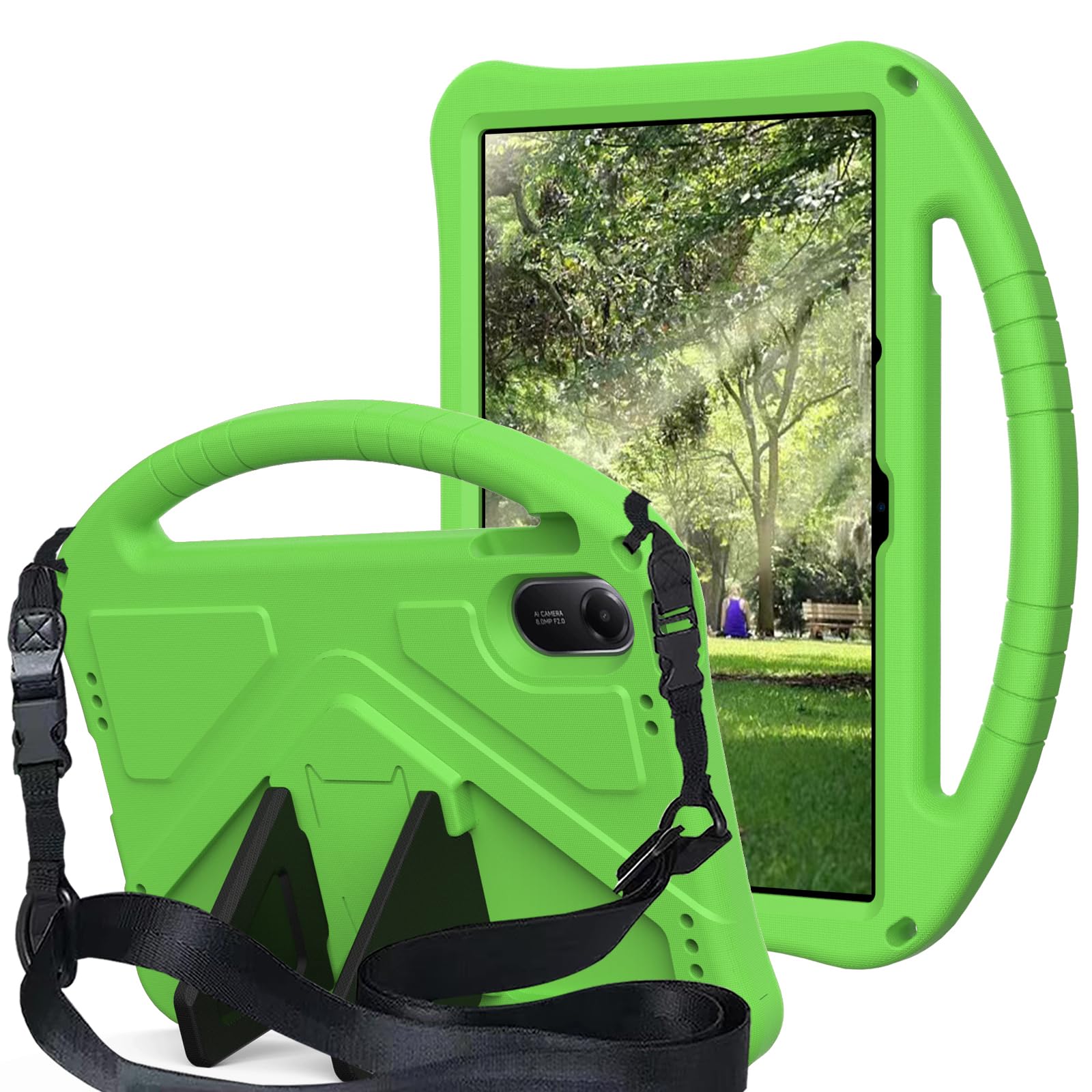 Protective Case Compatible with Xiaomi Redmi Pad 2 11'' Released 2025, Lightweight Sleeve Kickstand Cover,Handle and Strap, Shockproof Protection Case